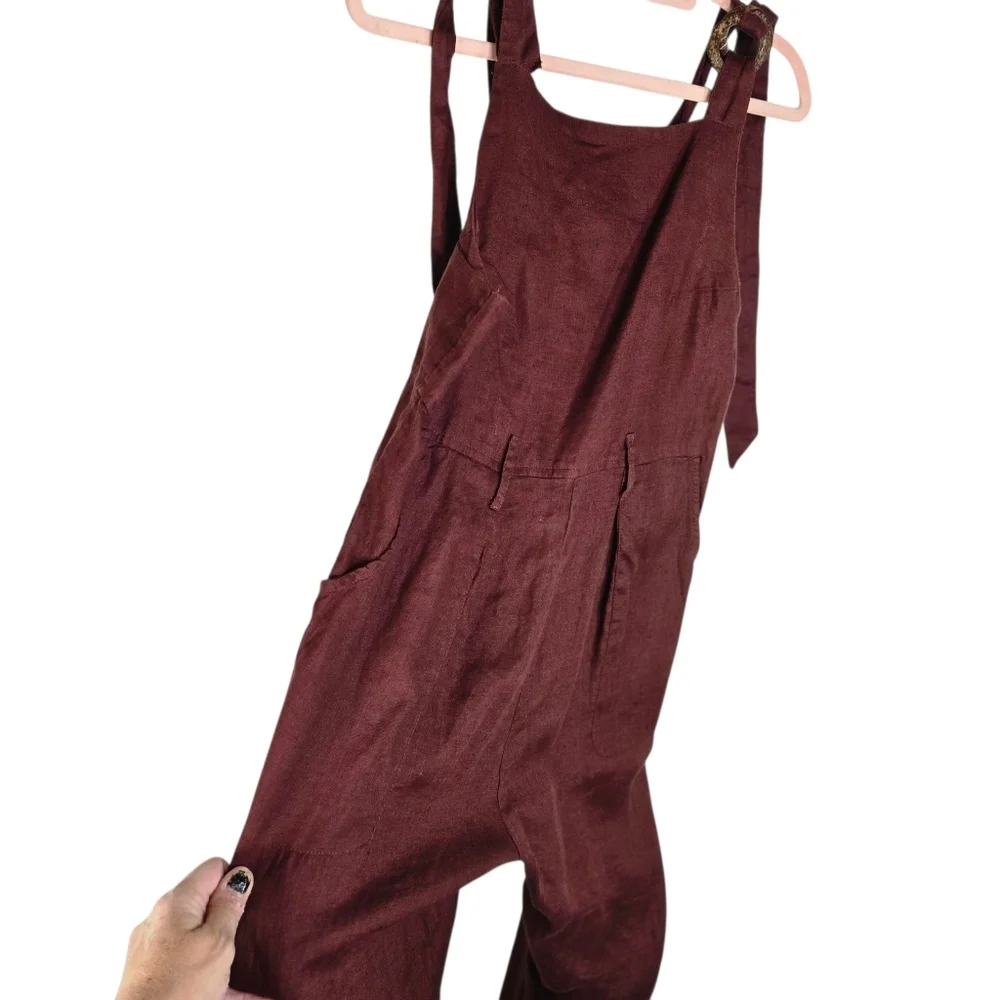 Free People Linen Jumpsuit Utility One Piece Overalls